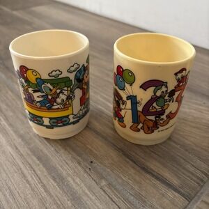 Vintage Walt Disney Production Super Seal Kids Cups. Lot of 2